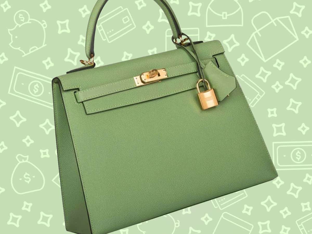 Tine Andrea wearing green Hermes bag is seen outside Hermes during
