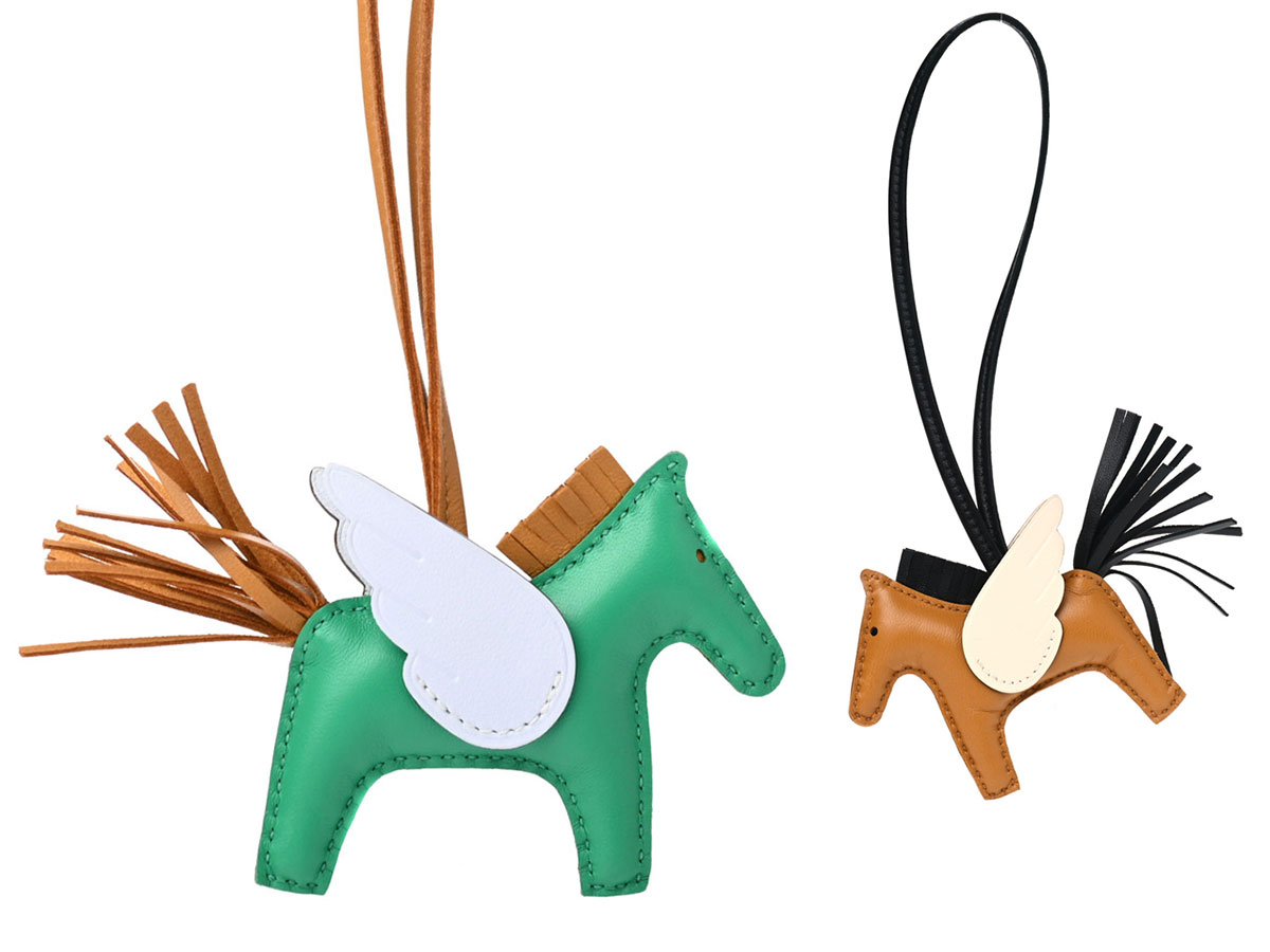 Hermès Set of Two Grigri Rodeo Bag Charms Size PM