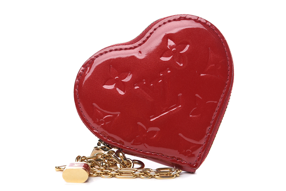 vintage Louis Vuitton Valentine edition heart shaped vernis wallet