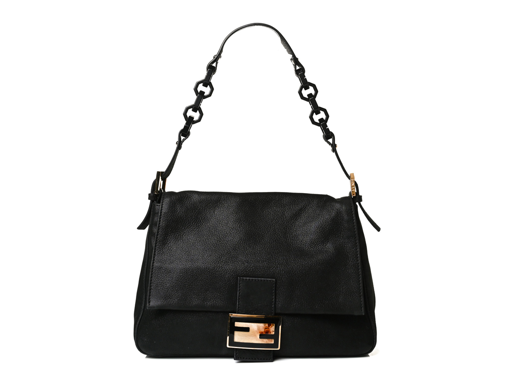 Fendi Medium Sunshine Shopper Bag In Fendi Roma Capsule Leather Black/White
