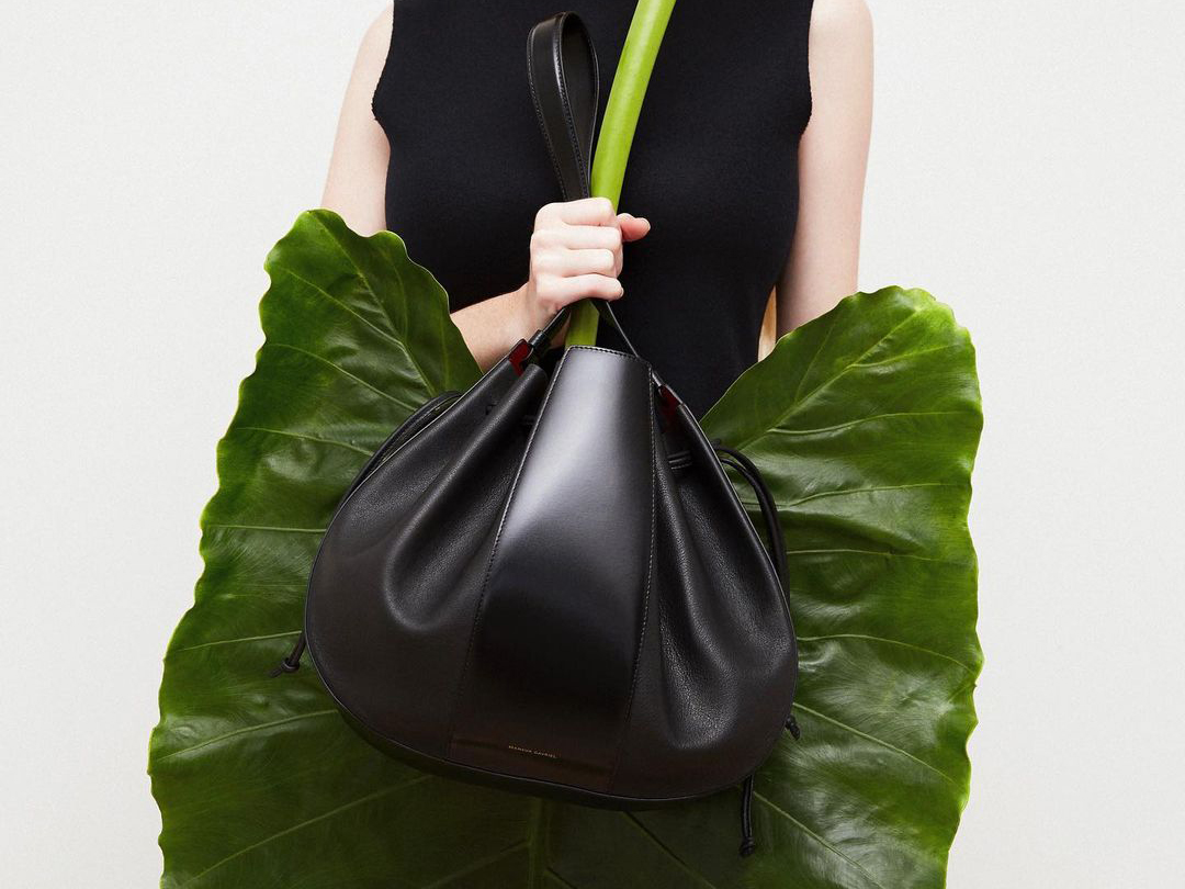 Mansur Gavriel Soft Lady Leather Shoulder Bag in Natural