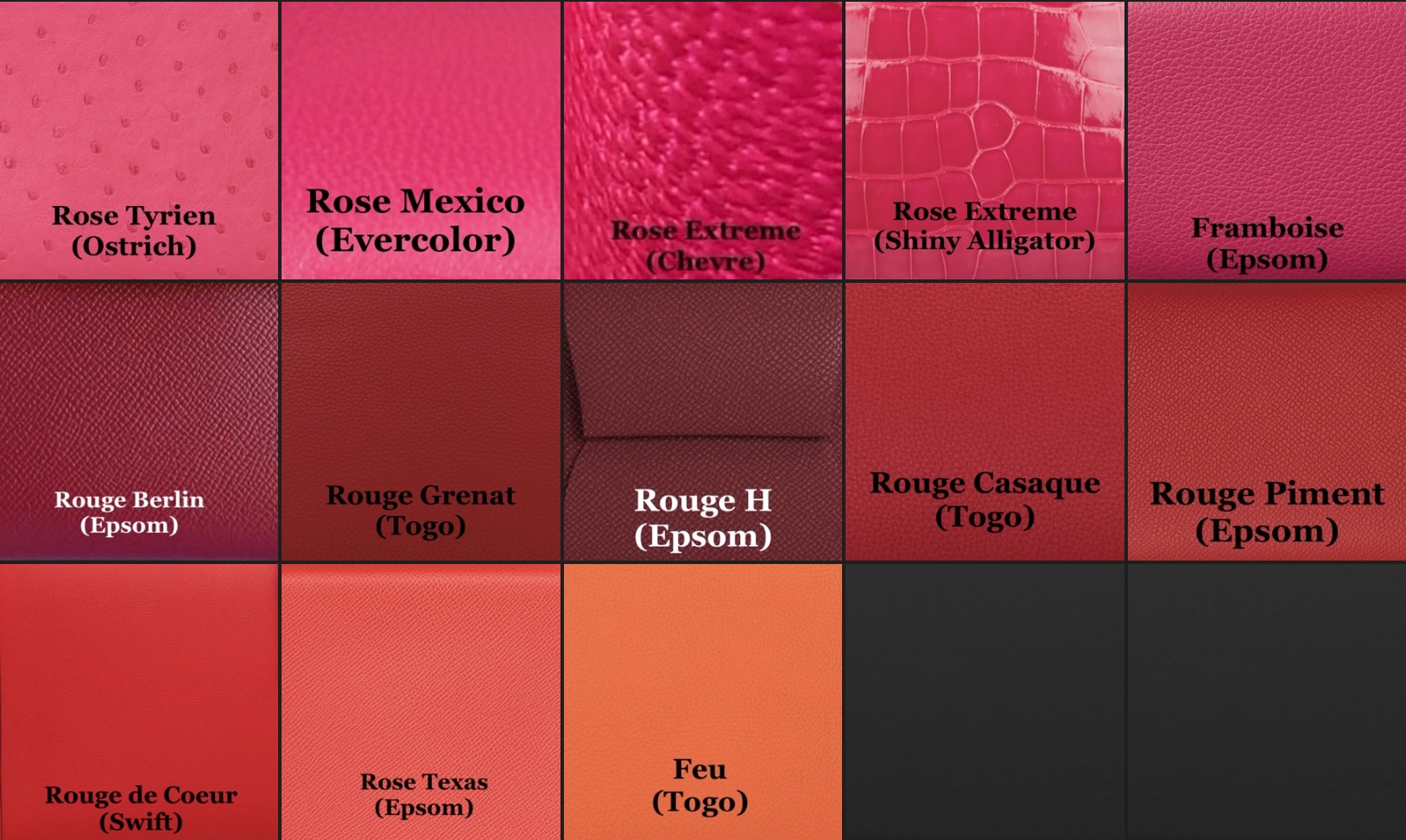 The Hermes Leather Color Reference Guide - Spotted Fashion