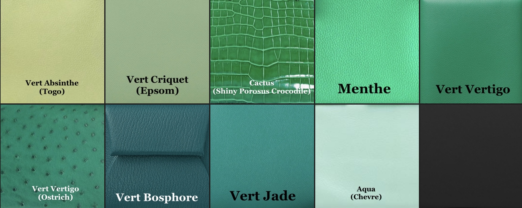 Hermès Color Chart – Yonnit Authentication