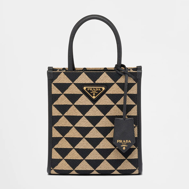 PRADA Jacquard Mini Symbole Triangle Shoulder Bag 1256382