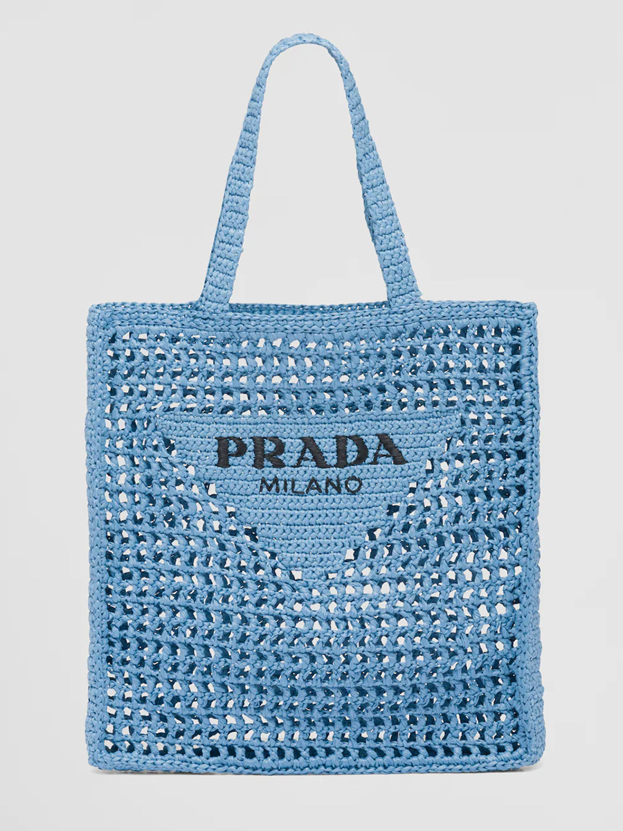 Tropicana Tote Blue Raffia - Bags from Moda in Pelle UK
