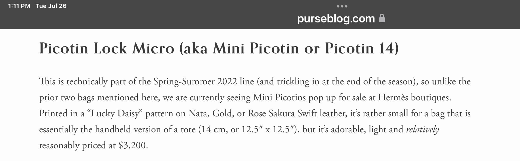 Hermes Picotin Guide: Sizes & Price 2023 • Petite in Paris