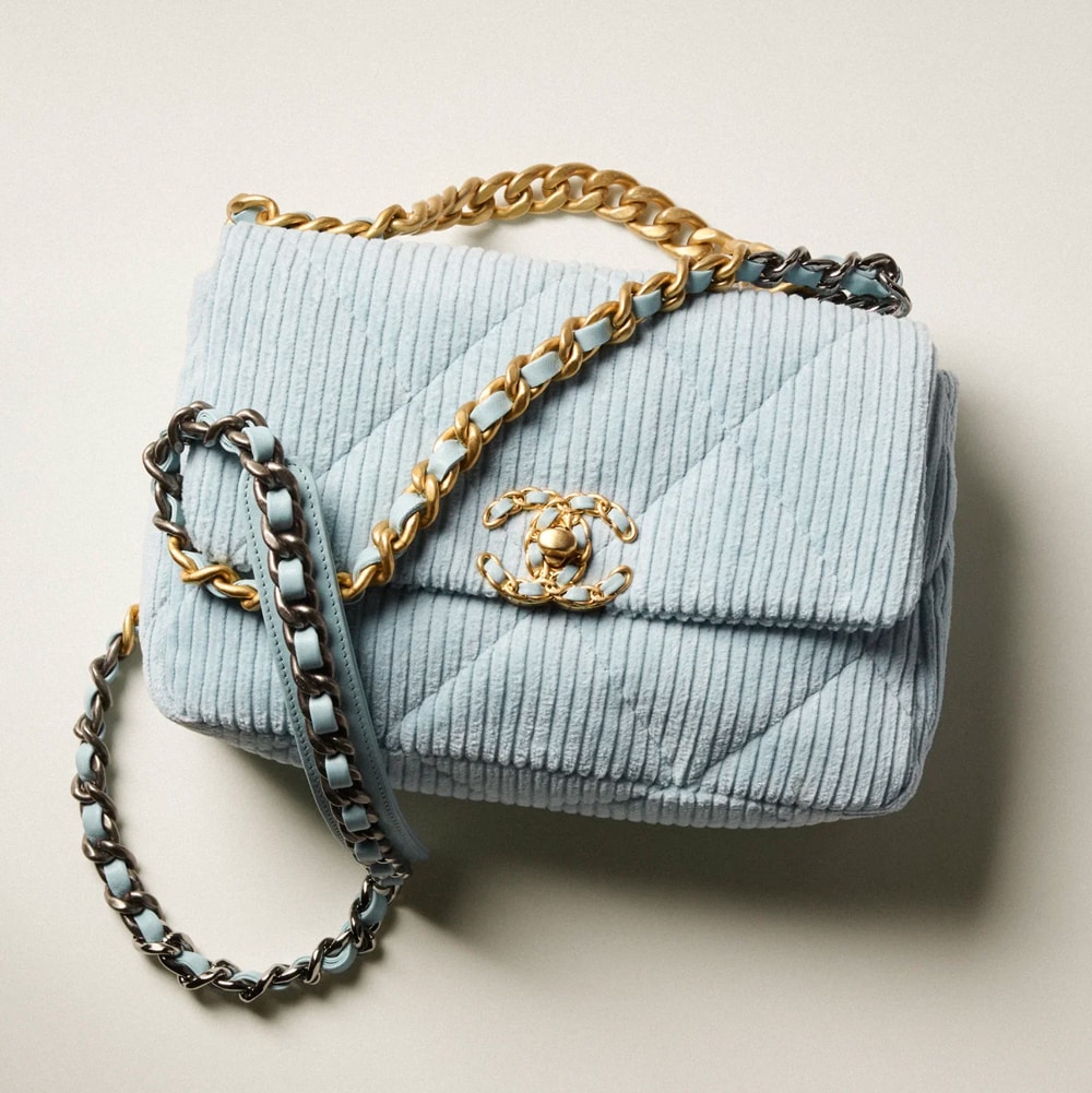 Chanel 19 Small Velvet Flap Bag