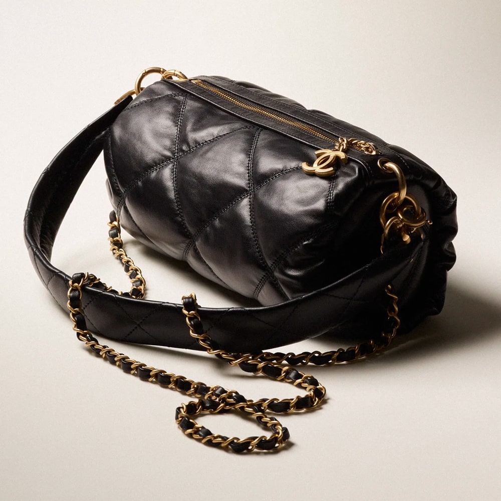 Chanel 2022 Small Bowling Bag w/Tags - Black Handle Bags, Handbags -  CHA864261