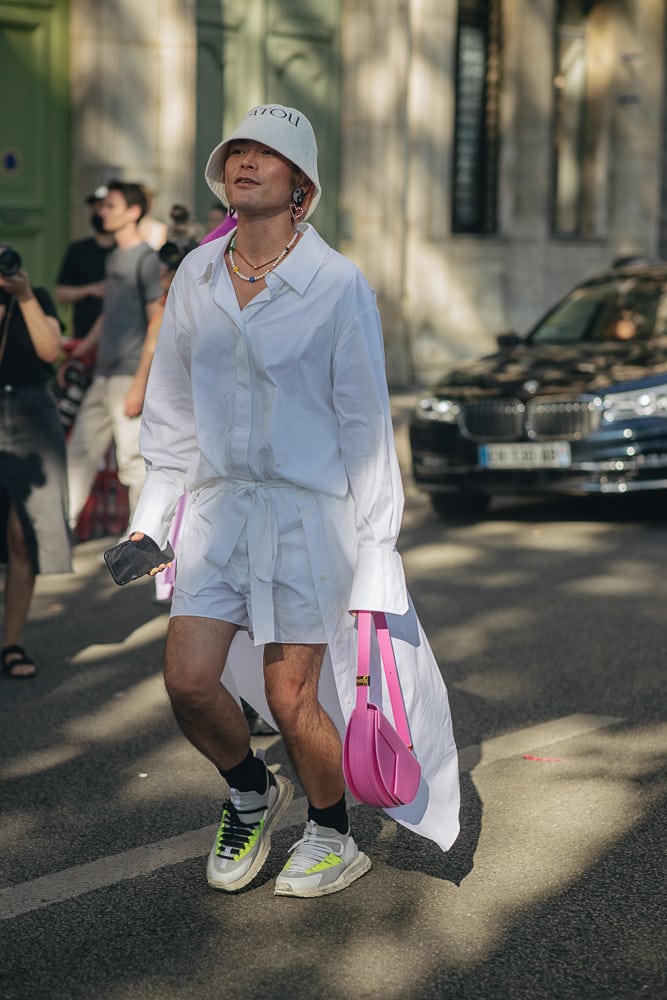 Rustan's - From PP Group Thailand: Spotted, LOEWE 'Puzzle' Bag on the street  of Paris Haute Couture Week. #Repost from wmag.com #LoeweJWA #PuzzleBag  #FashionWeekStreetStyle