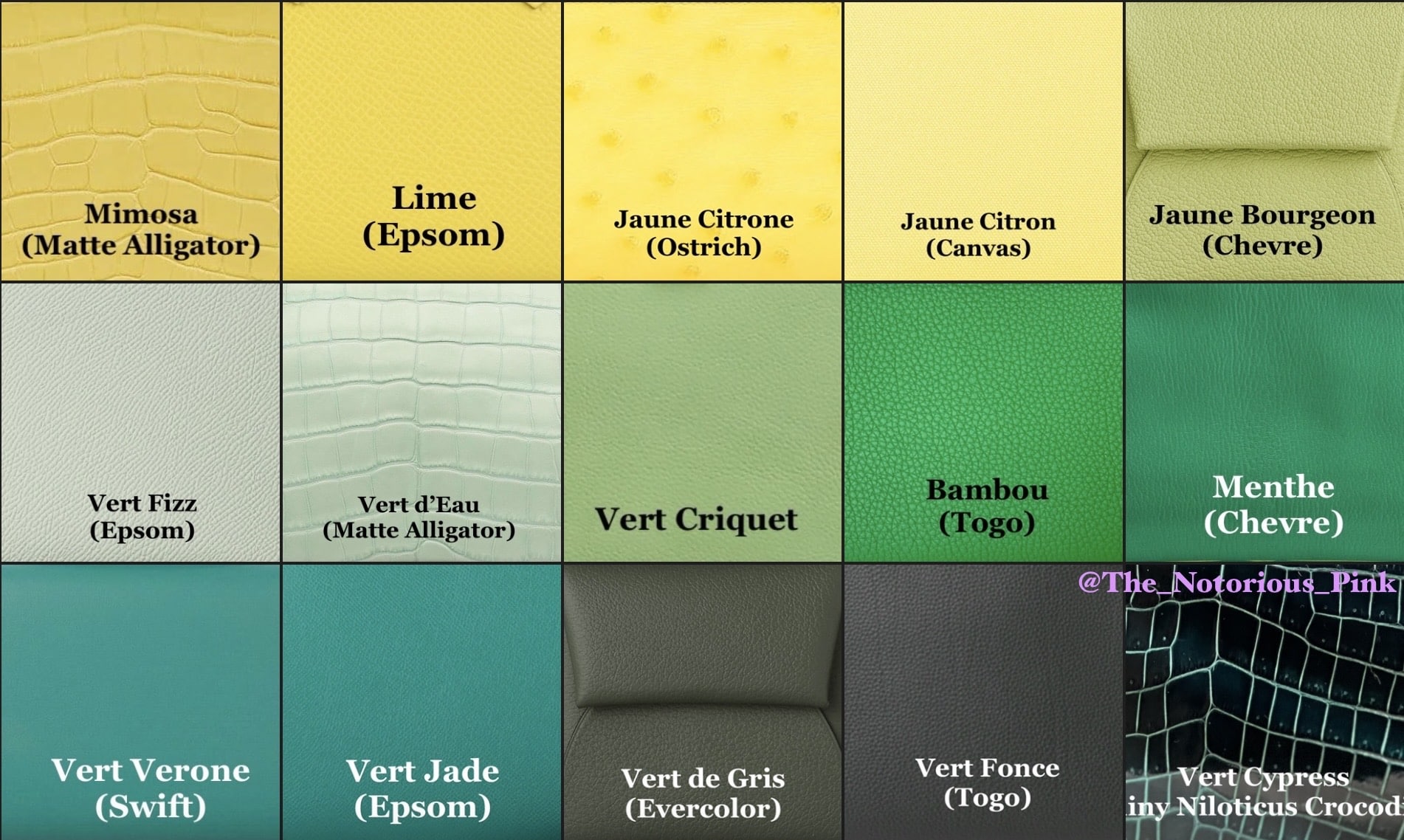 Reference: Sample of Colour Chart..  Hermes handbags, Hermes bags, Color  chart