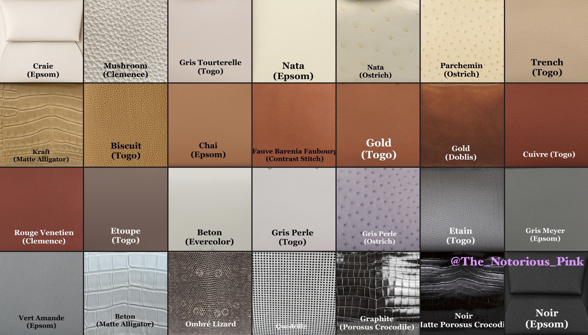 Hermes Color Chart, HeyChenny