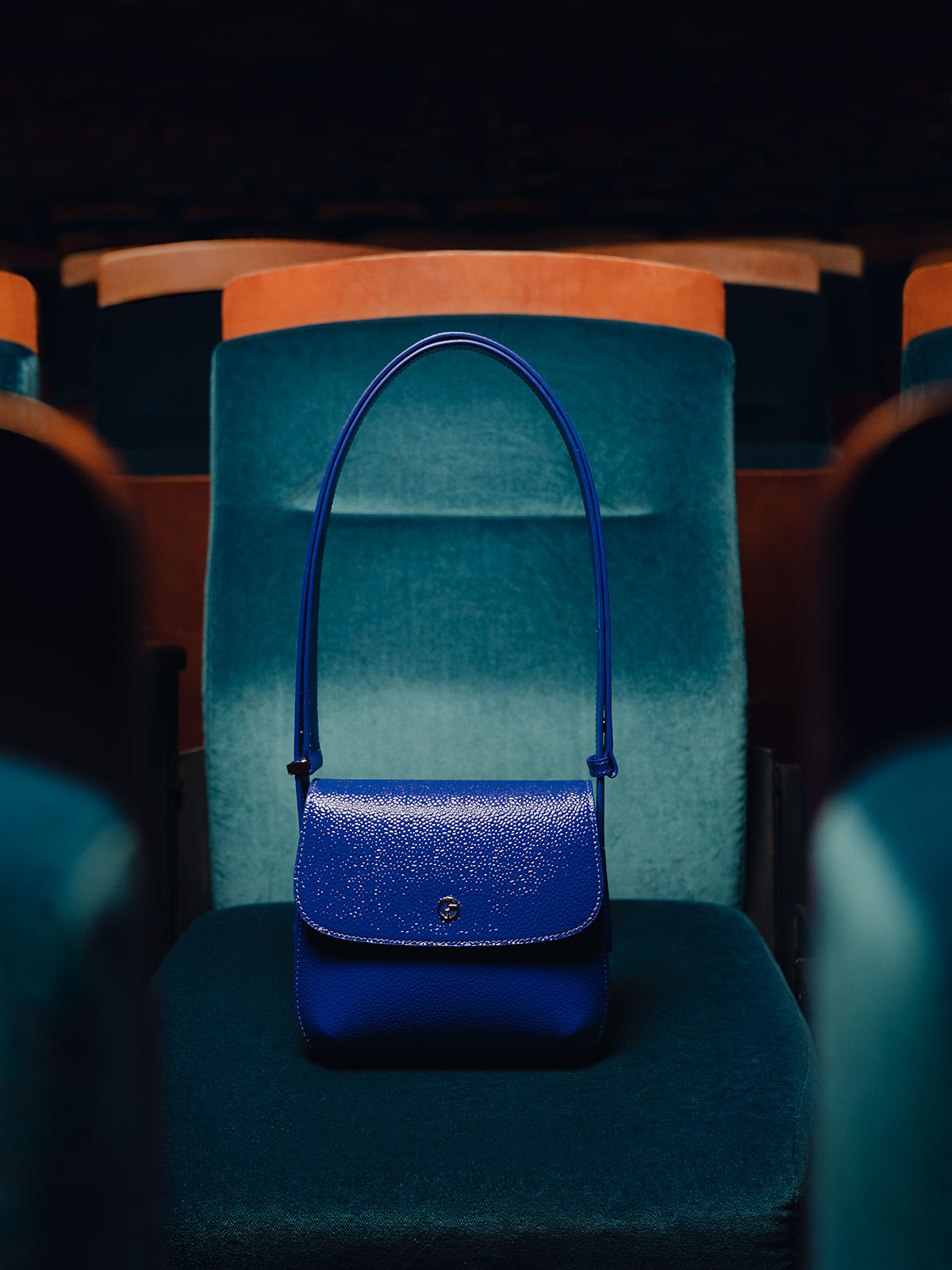Giorgio Armani Cell Phone Crossbody Bag - Blue Leather