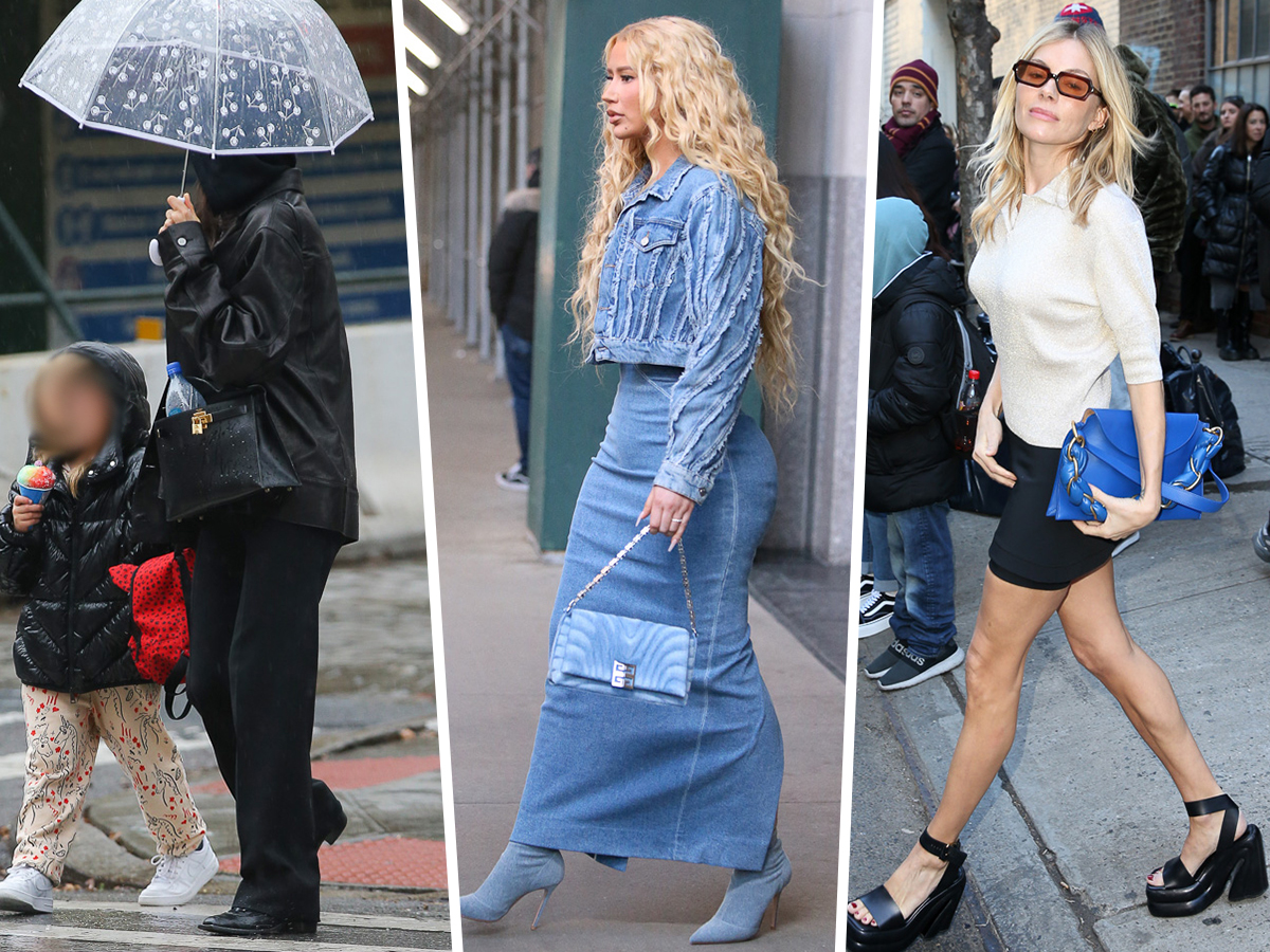 Celebs Weather the Remainders of Winter with Black Bags from Prada