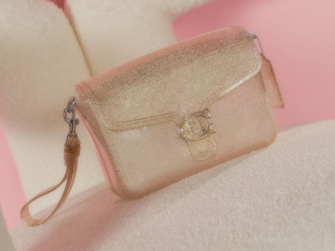 COACH Jelly Tabby Clear Shoulder Bag in Pink