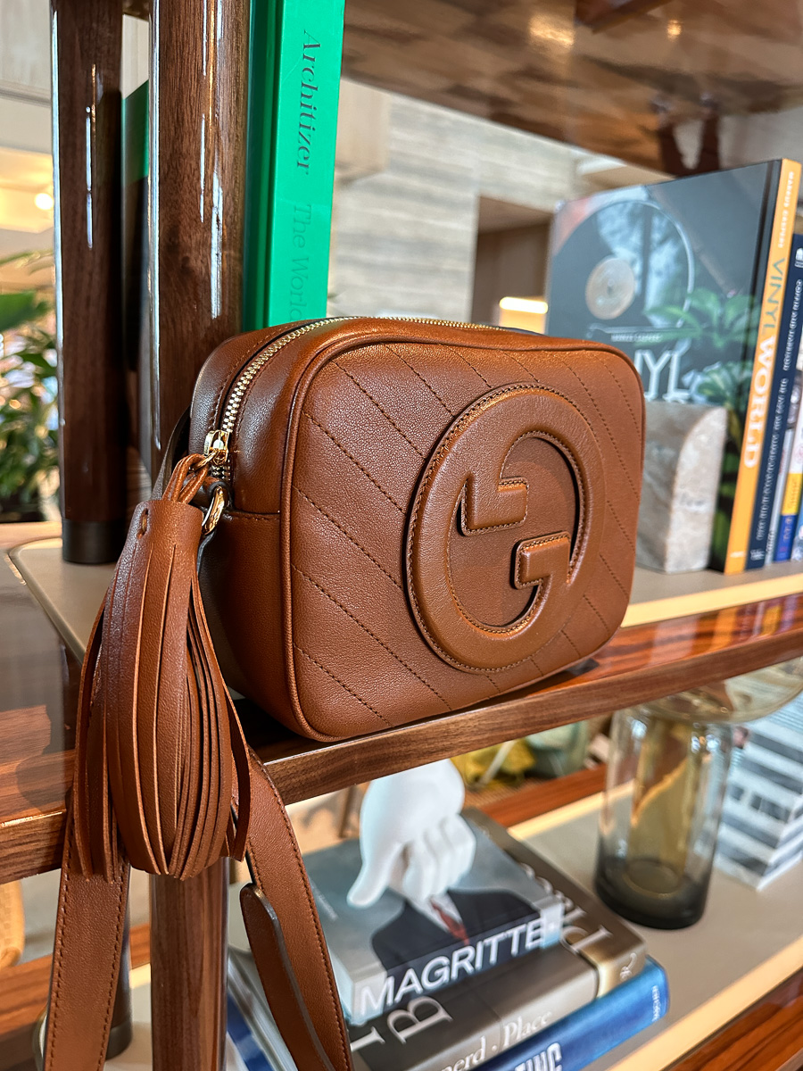Gucci Blondie Mini Leather Shoulder Bag in Brown - Gucci
