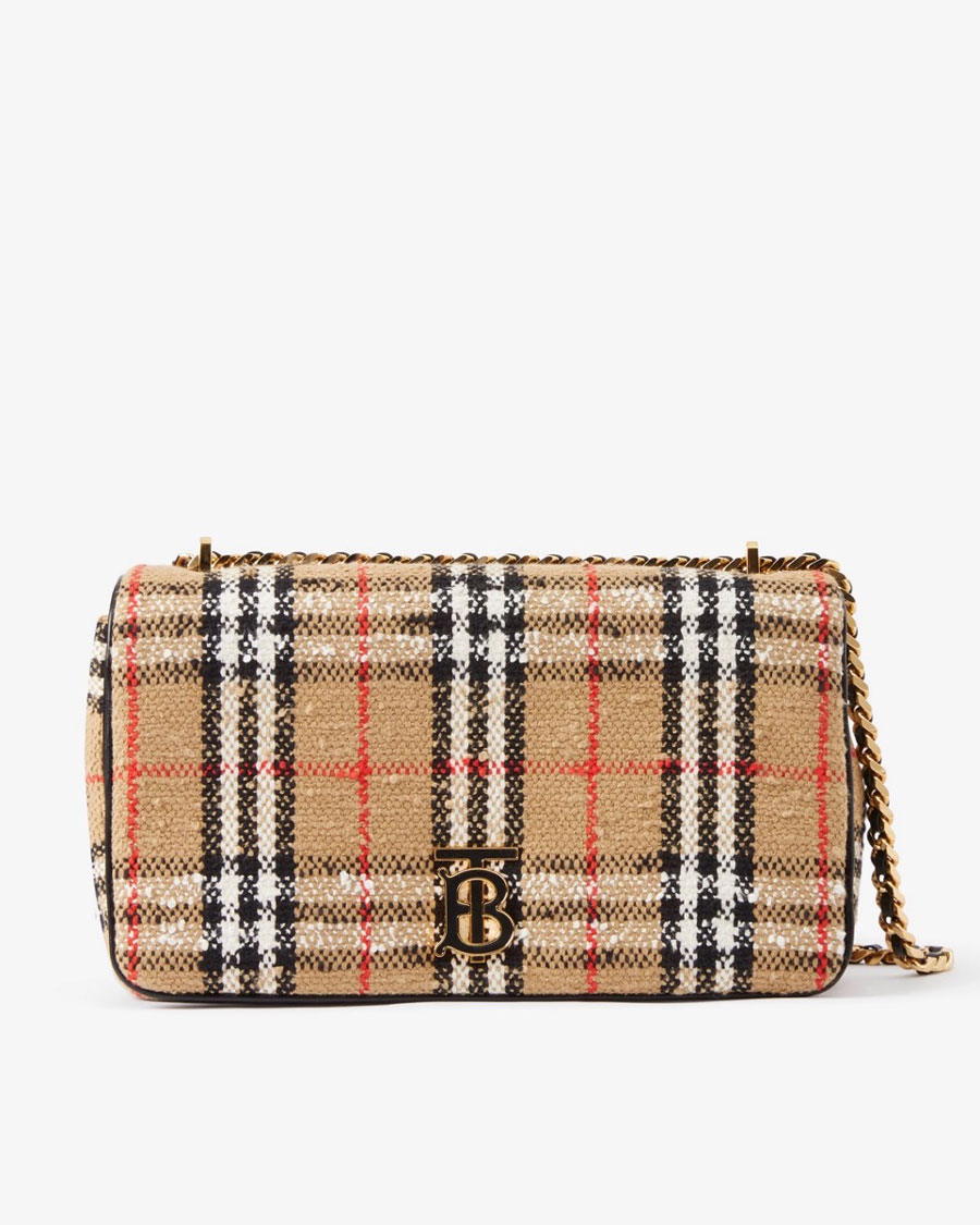 Burberry Olive Green Check-Pattern Wallet