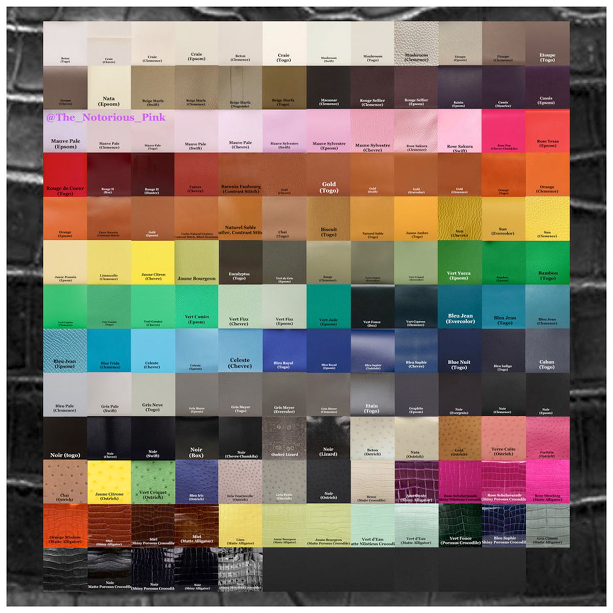 Hermès Autumn/Winter 2023, Part 1: The Leather Color Charts - PurseBlog