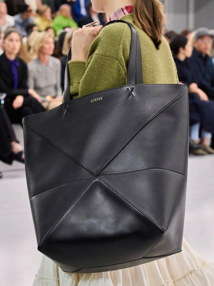 loewe nano leather shoulder bag