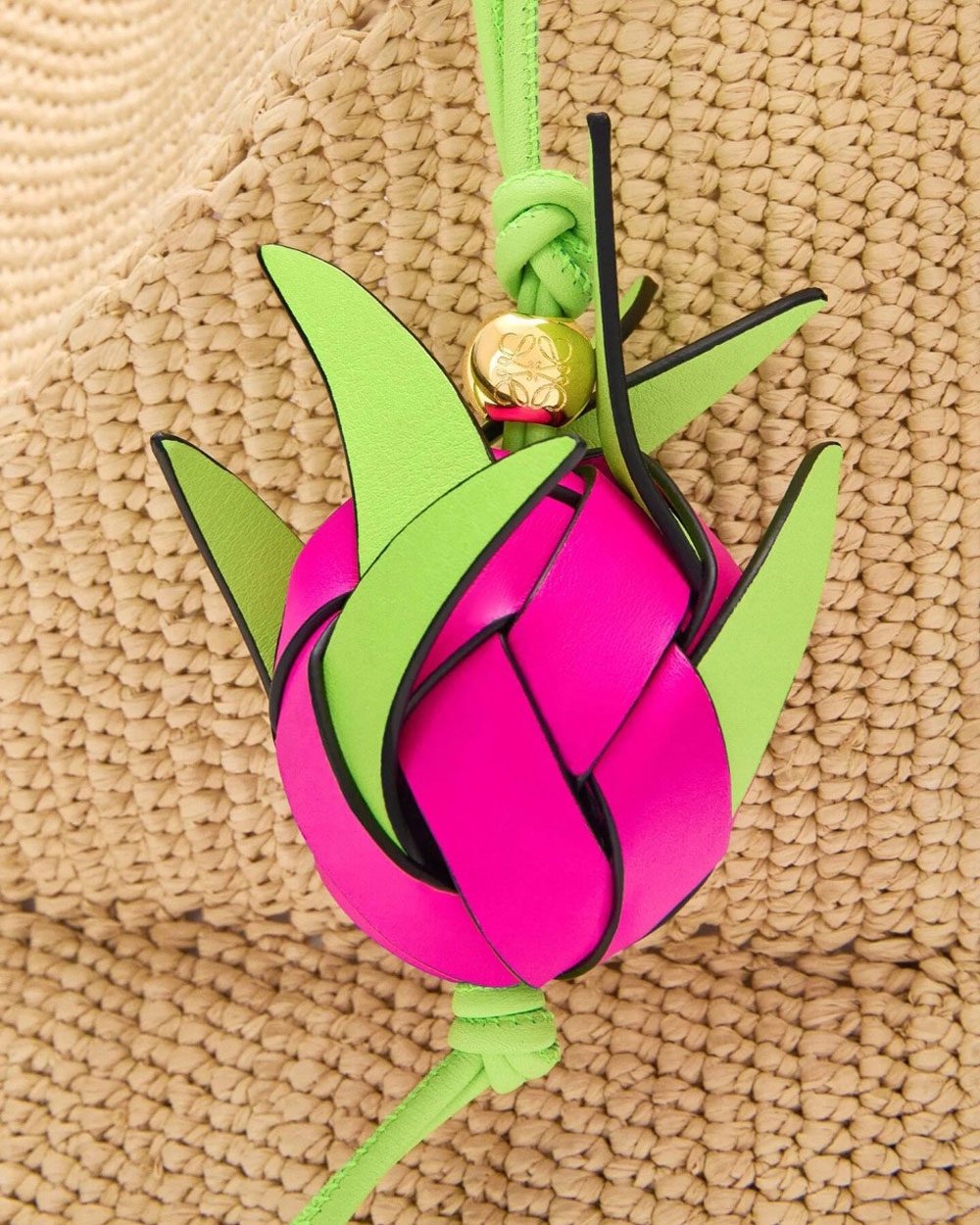 loewe dragon fruit woven charm