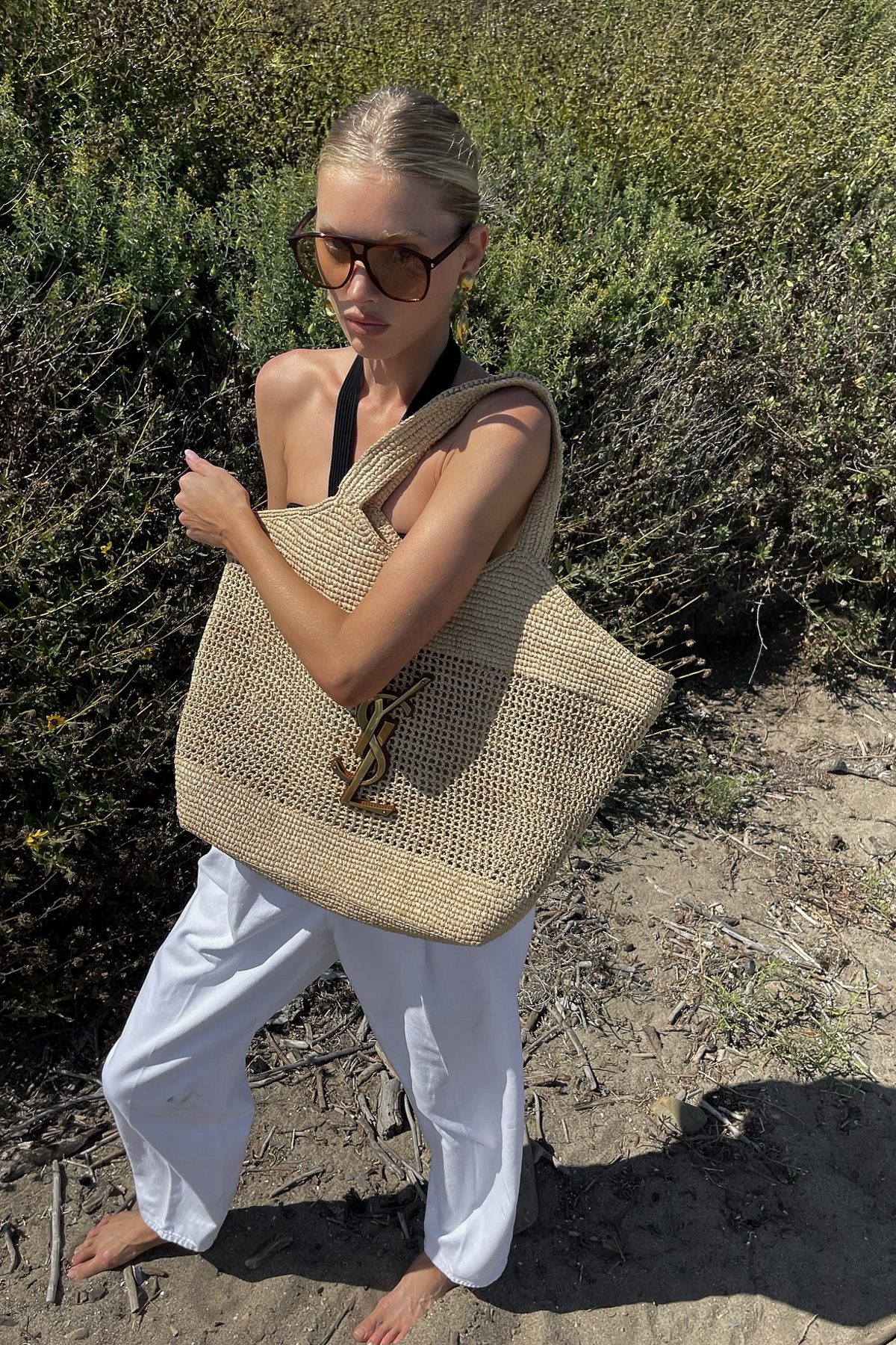 The Much-Hyped Saint Laurent Icare Maxi in Raffia is the Perfect Summer  Carryall - PurseBlog