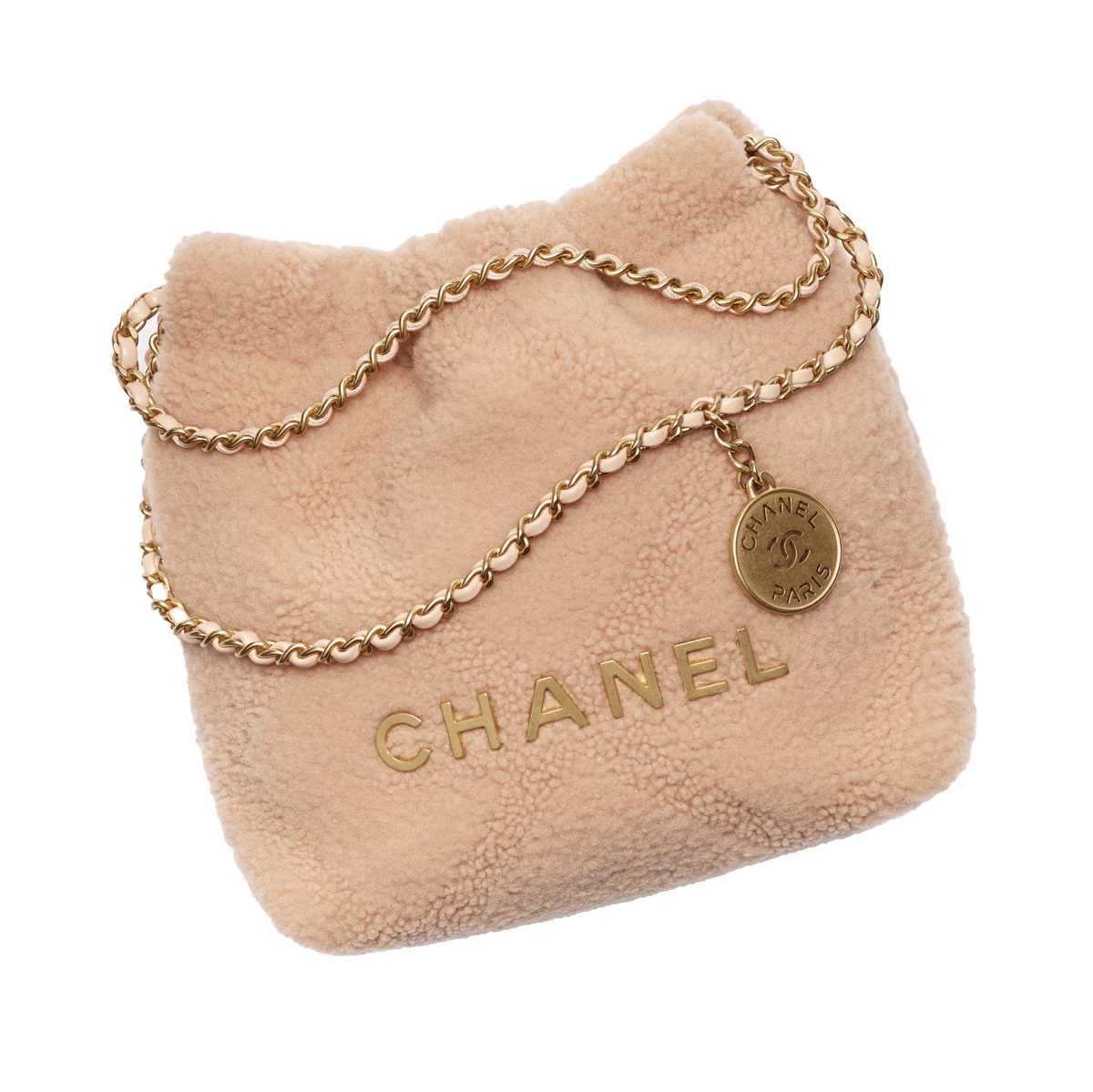 chanel chanel 22 bag in light pink shearling and metal as3980 b18299 nzzg1 HD