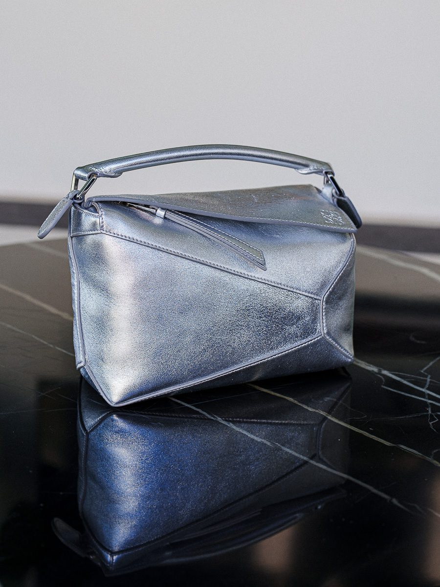 Loewe silver puzzle bag sale