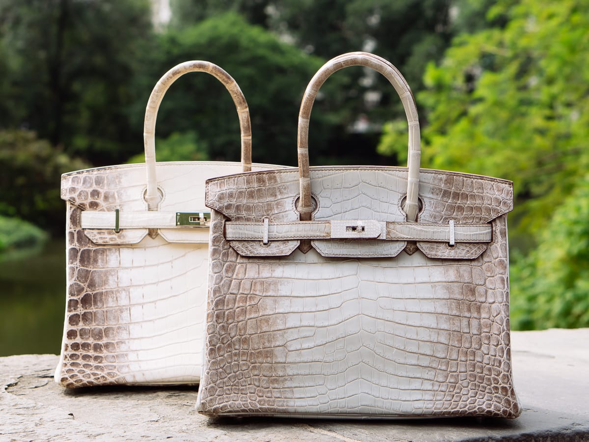 hermes marron Himalayan Birkin and Diamond Encrusted Himalayan Birkin