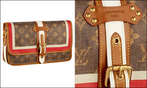 Louis Vuitton Tisse Porte rayures Shoulder Bag